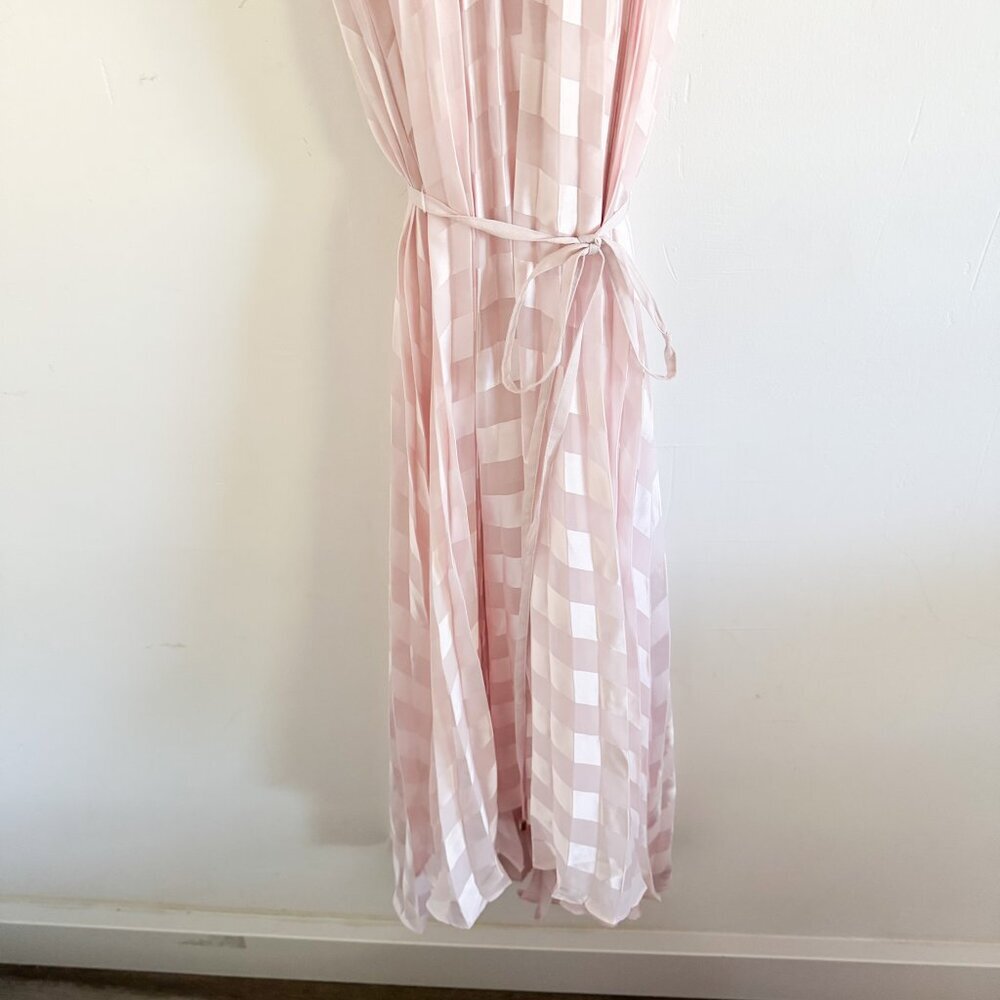 NWT Ted Baker Pink Sasski Pleated Maxi Dress 3/L - Picture 4 of 10
